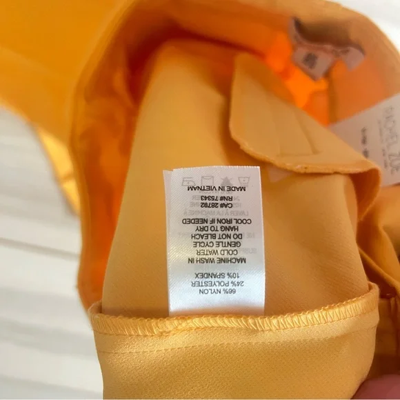 Rachel Zoe hi rise slim leg Vibrant Yellow Pants women size 8.